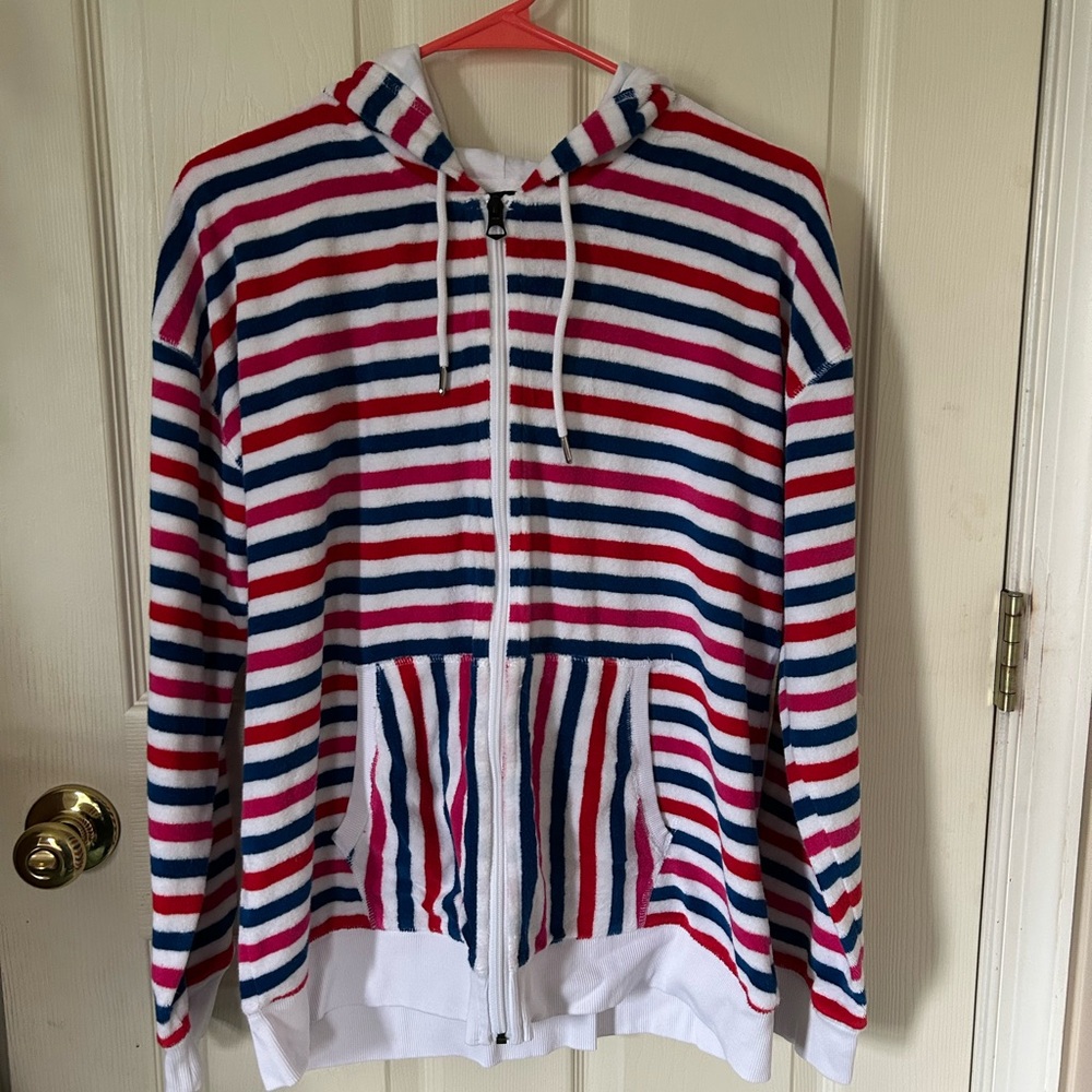 Striped Zip-Up Hoodie